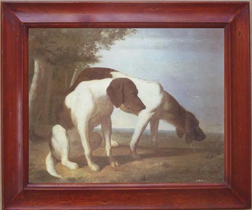 framed  Jacques-Laurent Agasse Foxhounds in a Landscape, Ta138
